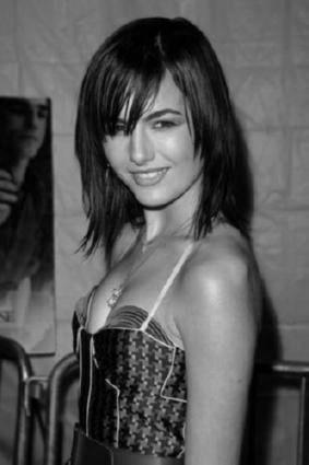 Camilla Belle black and white poster