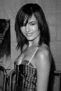 Camilla Belle black and white poster