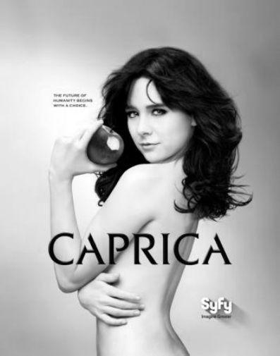 Caprica black and white poster