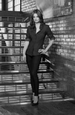 Castle Stana Katic Poster Black and White Poster 27"x40" The Poster Depot