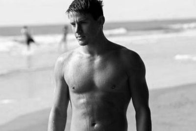 Channing Tatum black and white poster