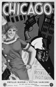Chicago 1927 Art Poster Black and White Mini Poster 11"x17"