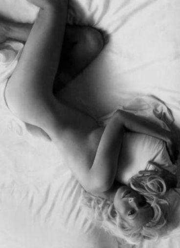Christina Aguilera black and white poster