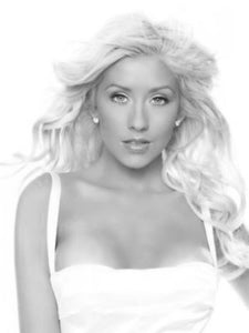 Christina Aguilera Poster Black and White Mini Poster 11"x17"