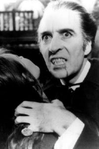 Christopher Lee black and white poster