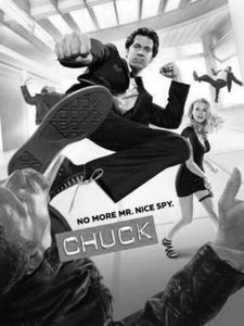 Chuck black and white poster