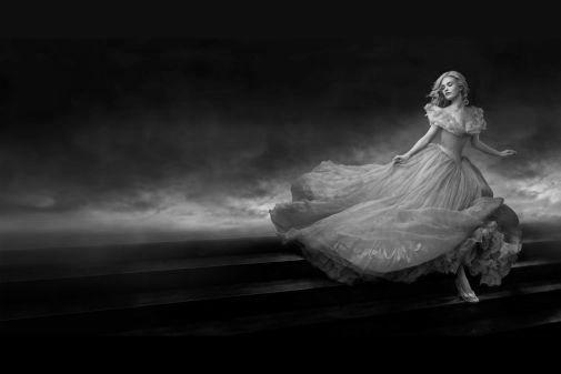 Cinderella black and white poster