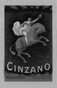 Cinzano Poster Black and White Mini Poster 11"x17"