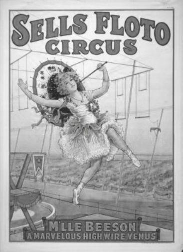 Circus black and white poster