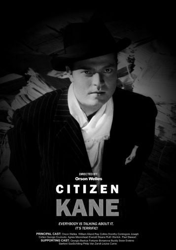 Citizen Kane Black and White Poster 24
