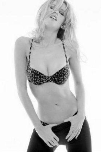 Claudia Schiffer black and white poster