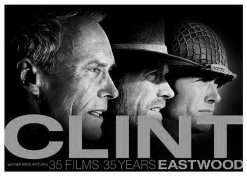 Clint Eastwood black and white poster