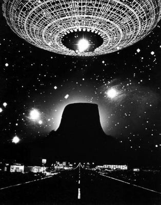 Close Encounters Of The Third Kind Black and White Poster 24x36 The Poster Depot