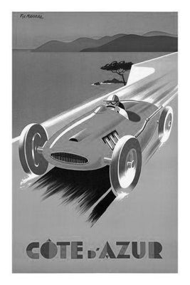 France Cote D'Azur Poster Black and White Poster On Sale United States