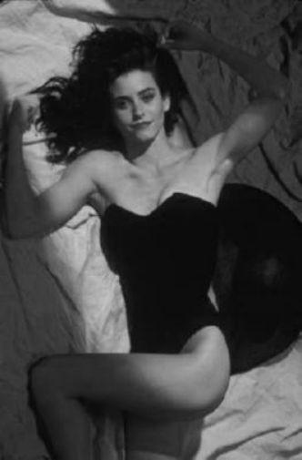 Courtney Cox black and white poster