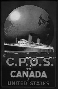 Canada Cpos  1920 Poster Black and White Mini Poster 11"x17"