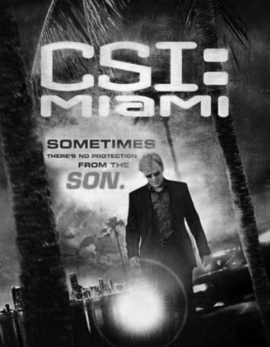Csi Miami black and white poster
