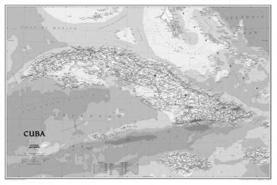 Cuba Poster Black and White Poster 27"x40" The Poster Depot