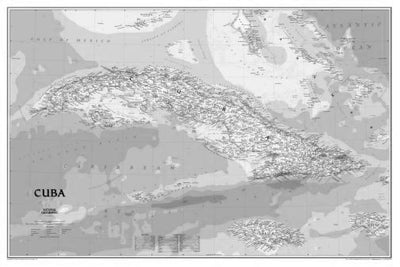 Cuba Poster Black and White Mini Poster 11"x17"
