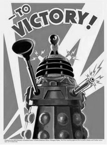 DR. WHO Poster Black and White Mini Poster 11"x17"