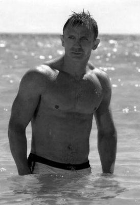Daniel Craig black and white poster