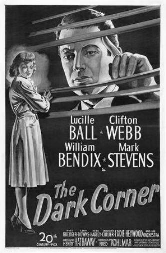 Dark Corner black and white poster