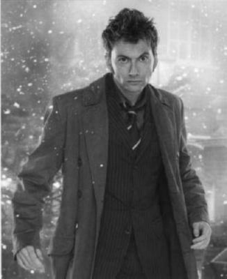 David Tennant black and white poster