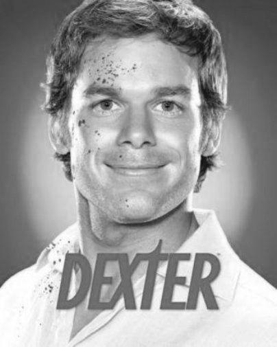 Dexter black and white poster