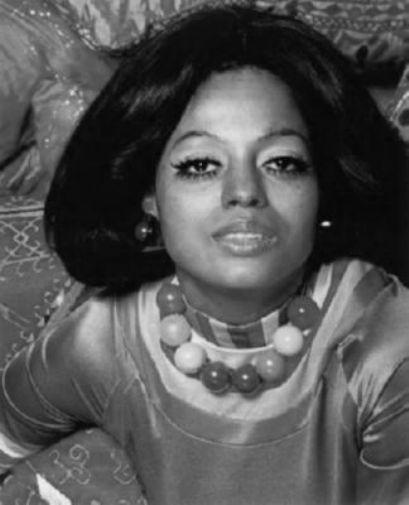 Diana Ross black and white poster