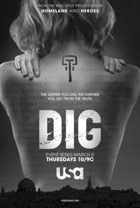 Dig black and white poster