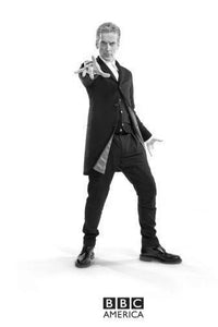 Peter Capaldi black and white poster