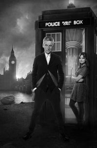 Peter Capaldi Poster Black and White Mini Poster 11"x17"