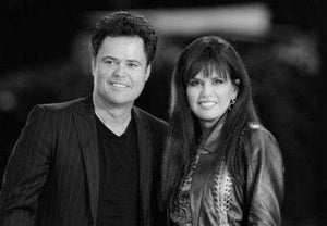 Donny And Marie Osmond black and white poster
