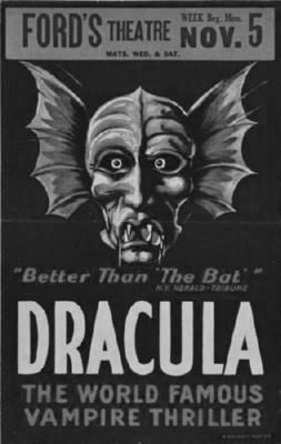 Dracula Stage Play poster Black and White poster for sale cheap United States USA