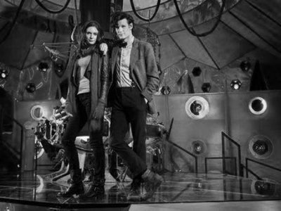 DR. WHO black and white poster