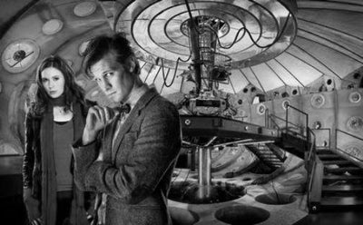 DR. WHO black and white poster