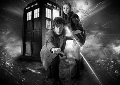 DR. WHO black and white poster