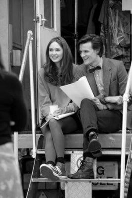 Matt Smith Karen Gillan Dr. Who Poster Black and White Poster 27"x40" The Poster Depot