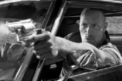 Dwayne Johnson Poster Black and White Mini Poster 11"x17"