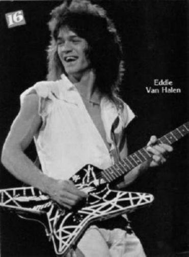 Eddie Van Halen black and white poster