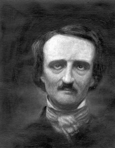 Edgar Allen Poe black and white poster