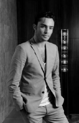 Ed Westwick black and white poster