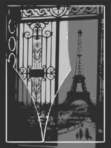 Eiffel Tower Pop Art black and white poster