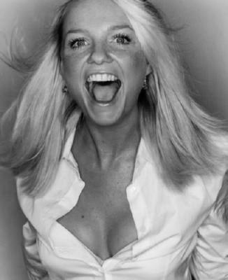Emma Bunton black and white poster