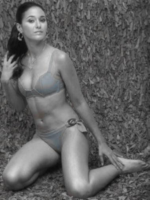 Emmanuelle Chriqui black and white poster