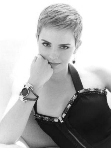 Emma Watson black and white poster