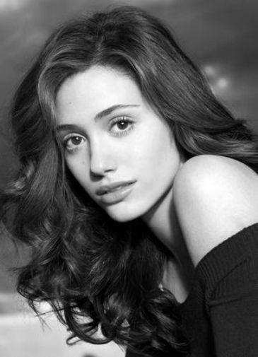 Emmy Rossum black and white poster