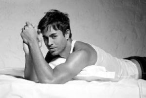 Enrique Iglesias black and white poster