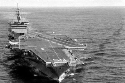 Enterprise Cvn65 Poster Black and White Mini Poster 11"x17"