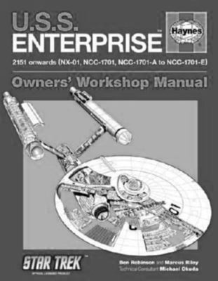 U.S.S. Enterprise Haynes Manual Poster Black and White Mini Poster 11"x17"
